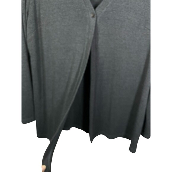 Herman Geist‎ Vintage Charcoal Grey One Button Cardigan Sweater Size Large - Picture 6 of 11